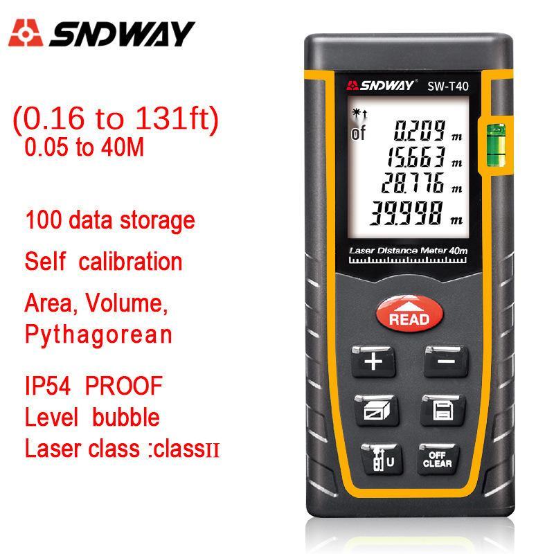 Shen Dawei LDM-T40 Handheld Laser & Infrared Rangefinder Tape Measure