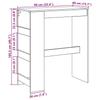 Bar Table with Shelf Black Oak Effect 90 x 40 x 103.5 cm
