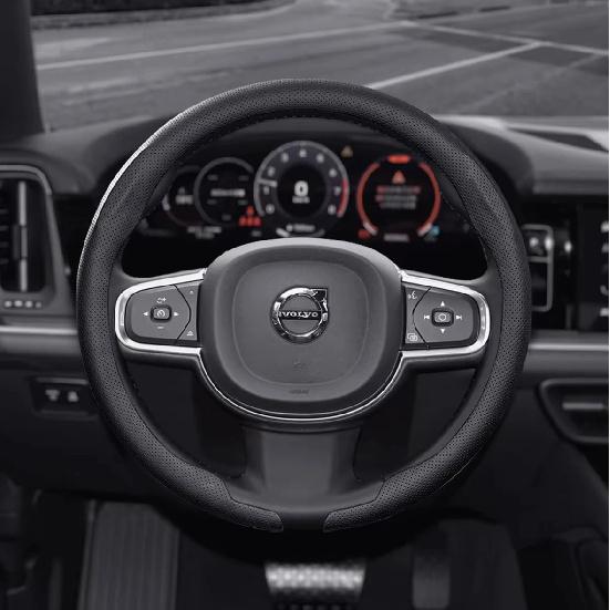 38cm Car Steering Wheel Anti-slip Wheel Cover Carbon Fibre For Volvo XC40 XC60 XC70 XC90 S40 S60 S80 S90 V40 V60 V70 V90 C70