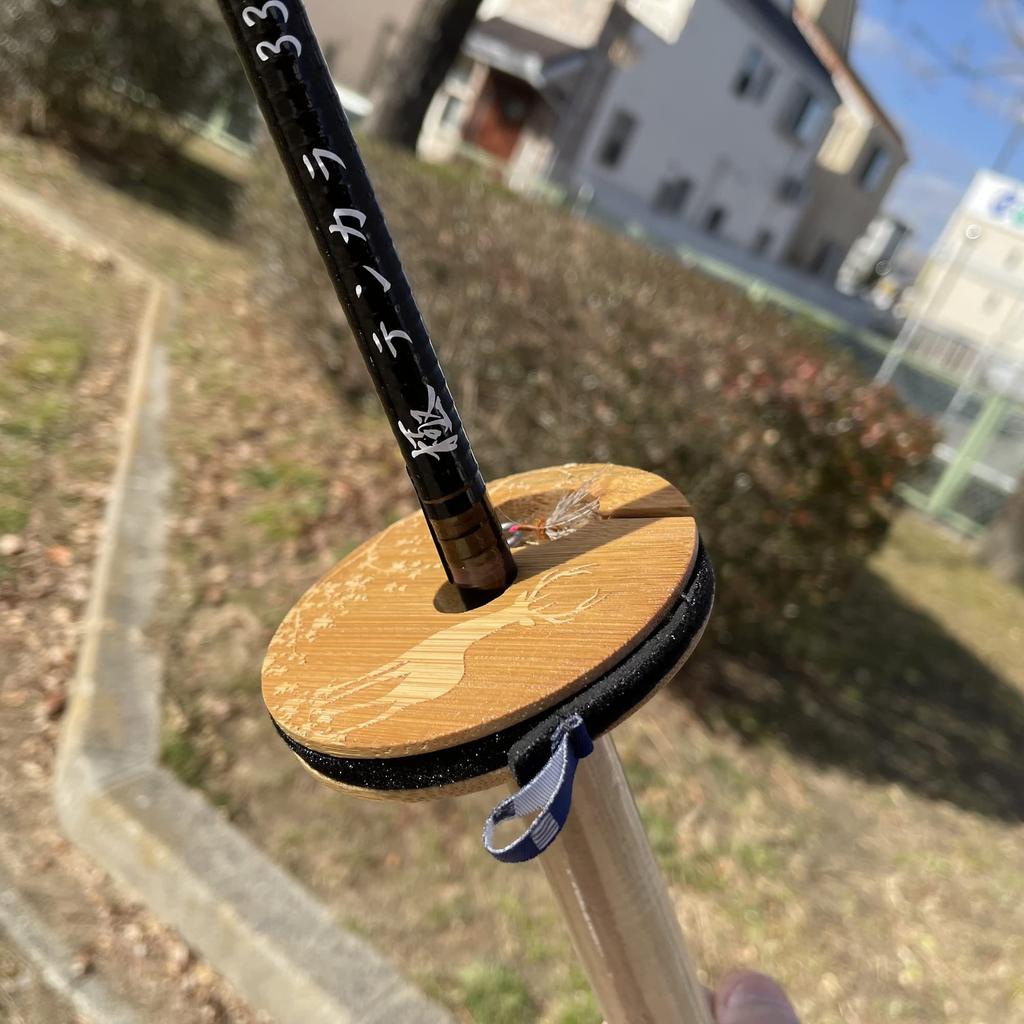 River Peak Bamboo Tackle Spool Art (03_Harigane Trout)