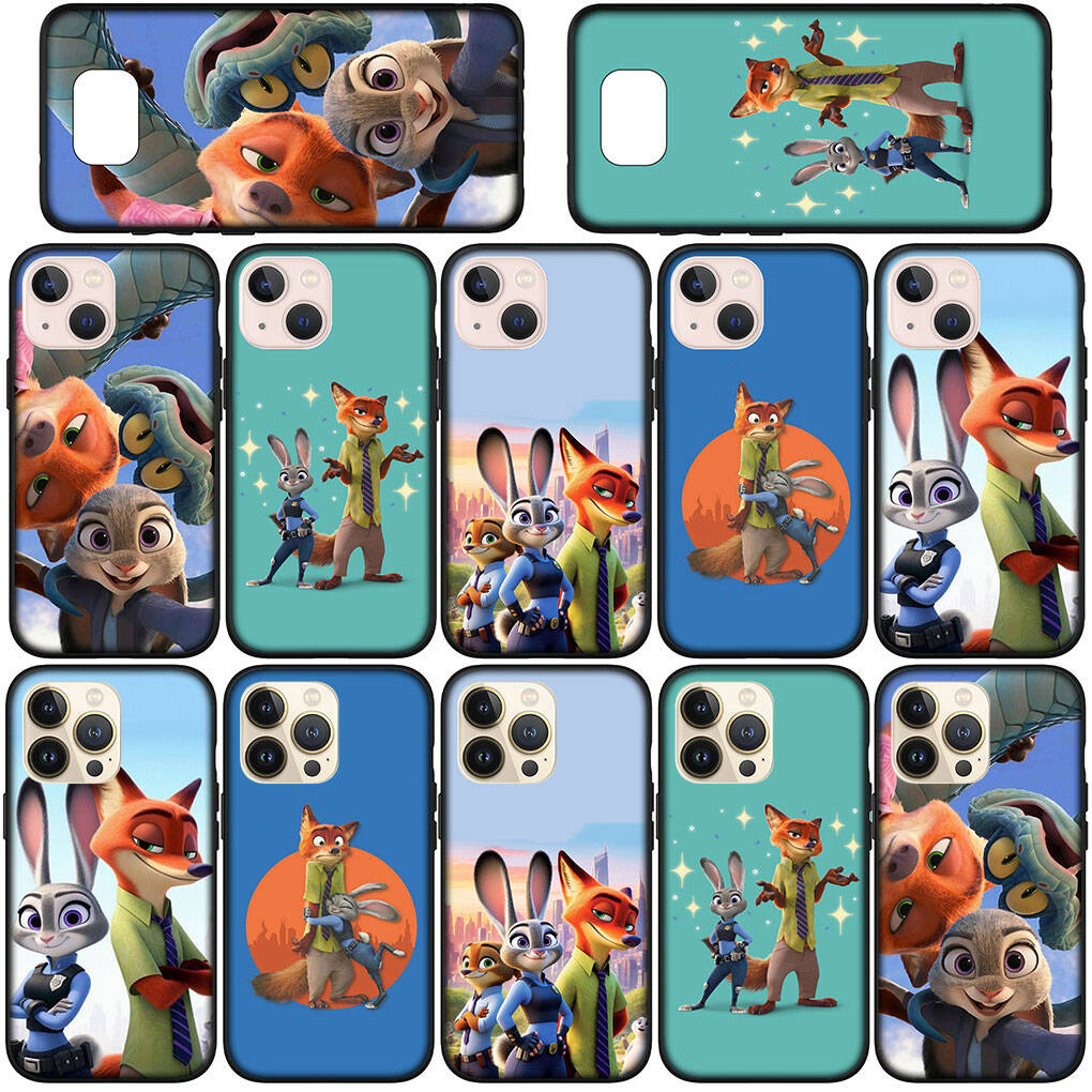 Pouzdro na telefon pro iPhone 17 16 15 Plus XR Huawei P30 P20 Lite Redmi Note 14 12 11 13 Pro Max OPPO A60 A80 A40 A18 Plakát Nick Garys Zootopia 2 Judy Kryt