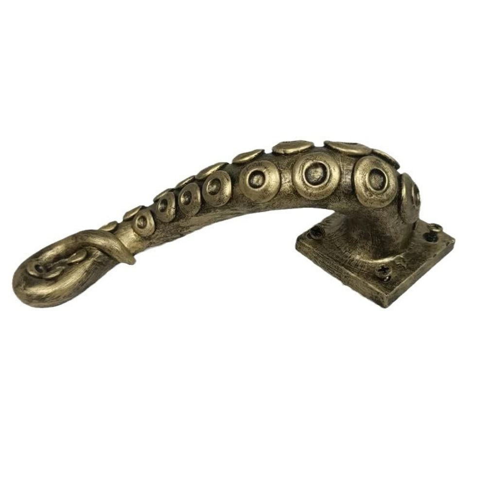 Einzigartiges Tentakeldesign Oktopus Türgriff Robuste Bronzeoberfläche Steampunk Türknöpfe Ergonomischer Griff Premium Polyresin