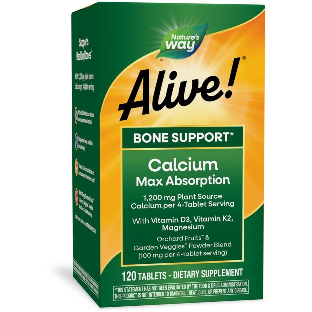 Nature's Way Alive! Calcium Bone Support 1000mg Tablets 120 Tablets 1 pcs
