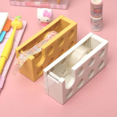 1 Pcs Creative Kawaii Tape Dispenser Base Cutter Block Stacking for Student Office Gift Stationery