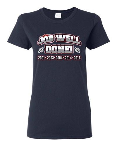 Женская Футболка с надписью Job Well Done World Champion New England Football Sports DT Унисекс S