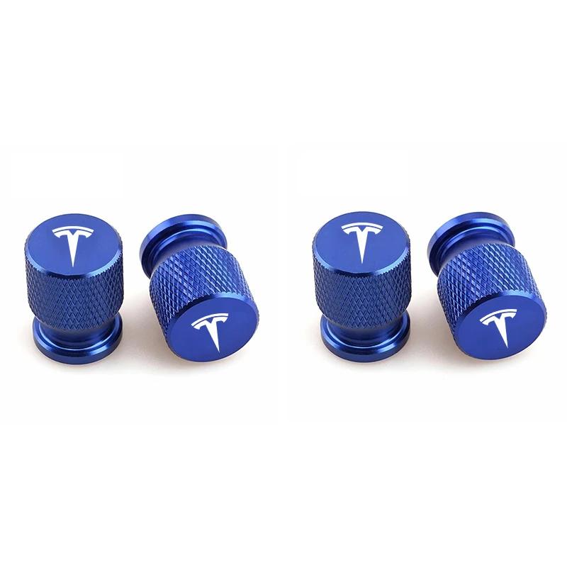 

Car Sticker Tesla 4pcs Car Metal Wheel Tire Valve Cap Stem Duust Cover For Tesla Model 3 Model S X Model Y Roadster SpaceX Exter