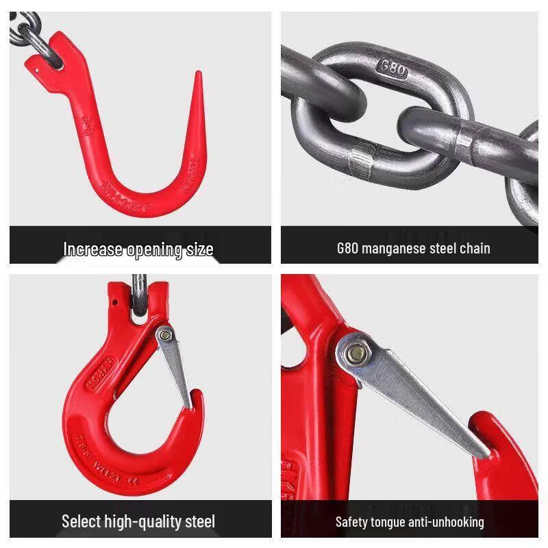2-Ton 5-Meter Manganese Steel Double Hook Lifting Chain