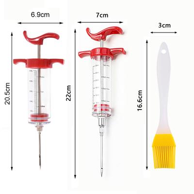 30/50ml Marinade Injector with Needle Plastic Seasoning And Baking Sauce Turkey Syringe Kitchen Meat Tools for Smoked BBQ TMZ