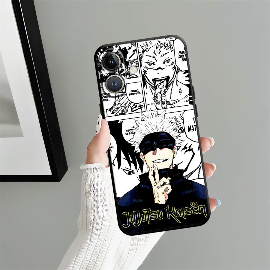 Anime J-Jujutsu K-Kaisen Case for iPhone 12 17 16 Pro Max 7 8 15 Plus X XS XR 13 Mini 11 14 17Air SE Soft Back Phone Cover