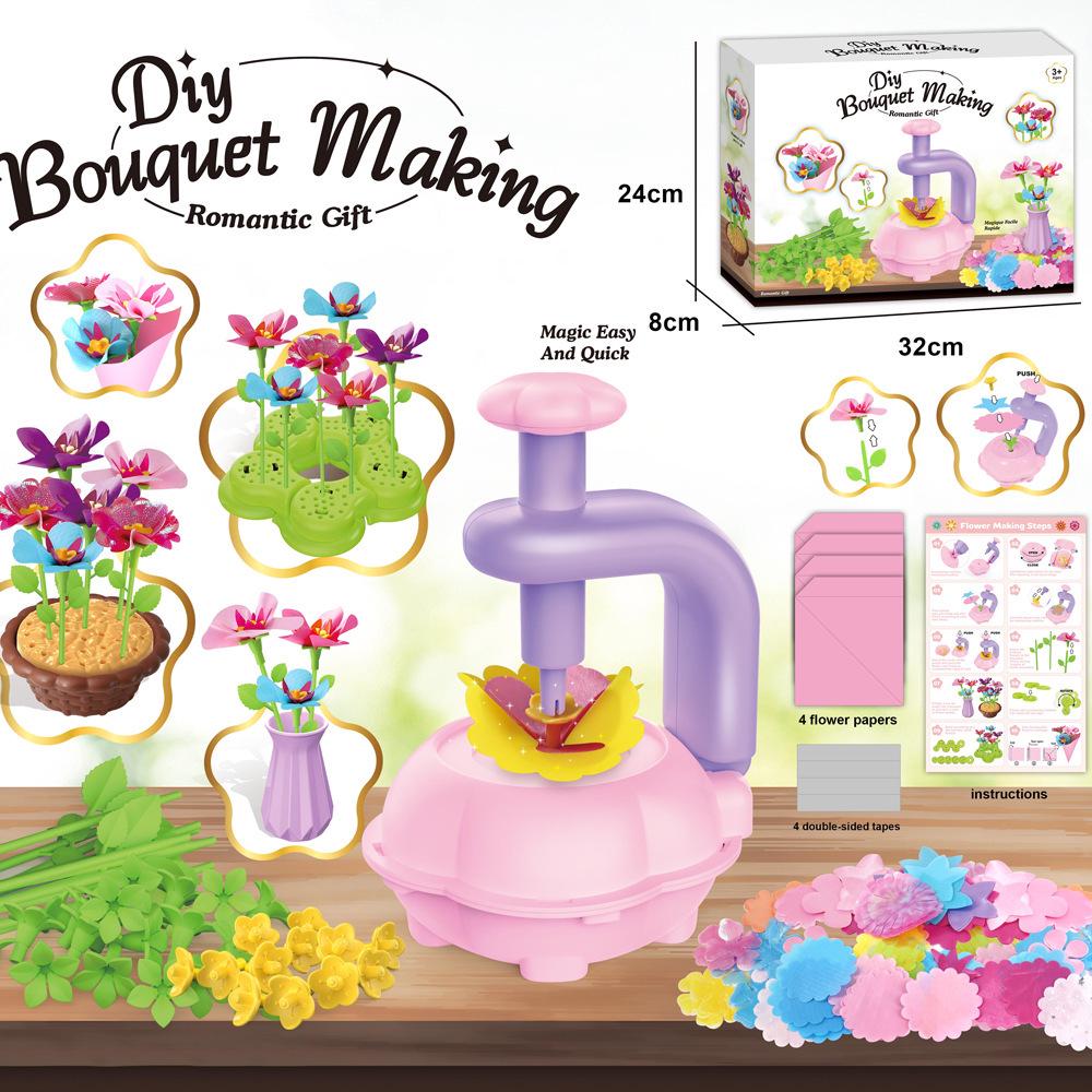 DIY Floral Bouquet Kit: Children's Creative Handicraft Embossing Toy
