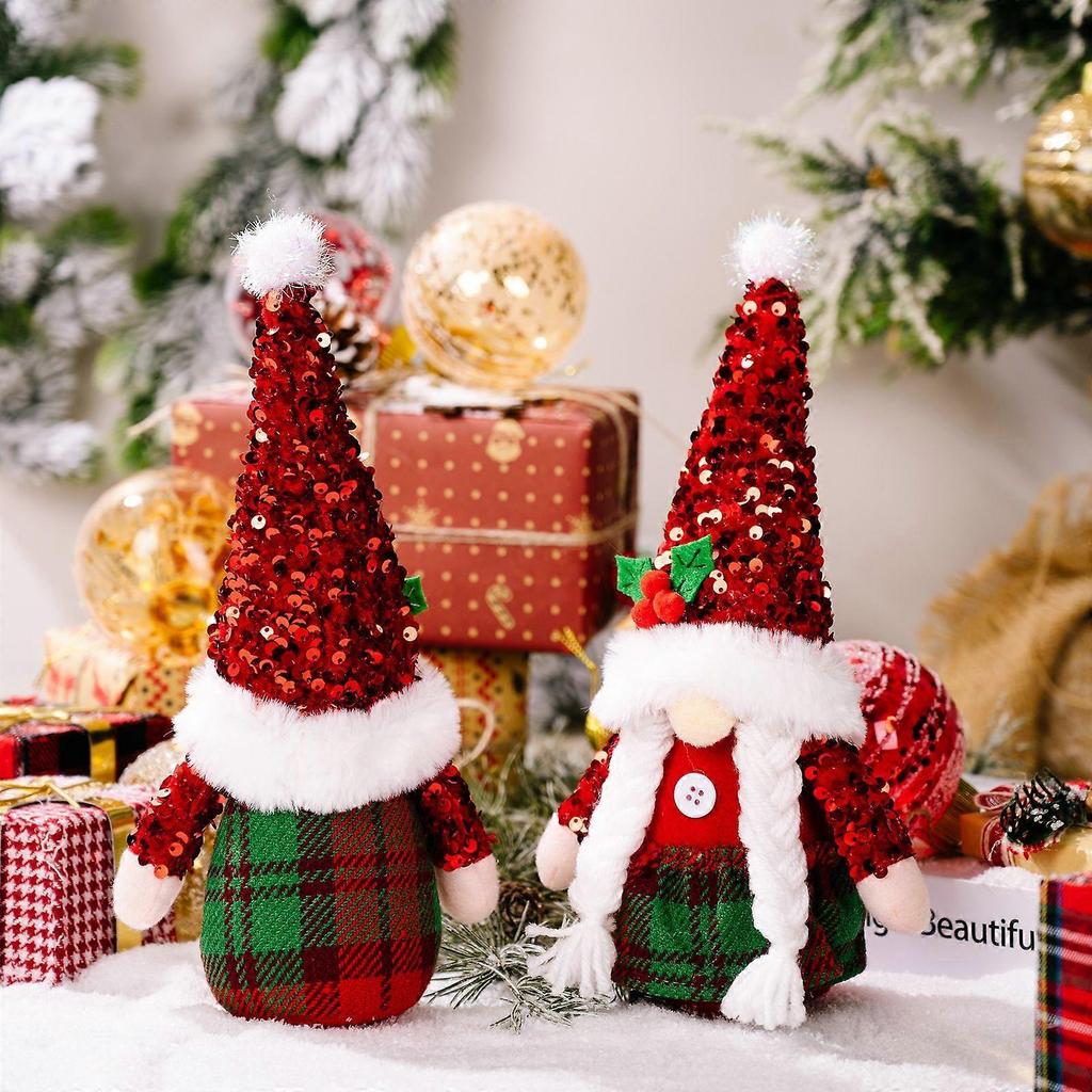 Christmas Gnome Plush Santa Doll Xmas Gonk Dwarf Elf Decorations Gifts for Kids