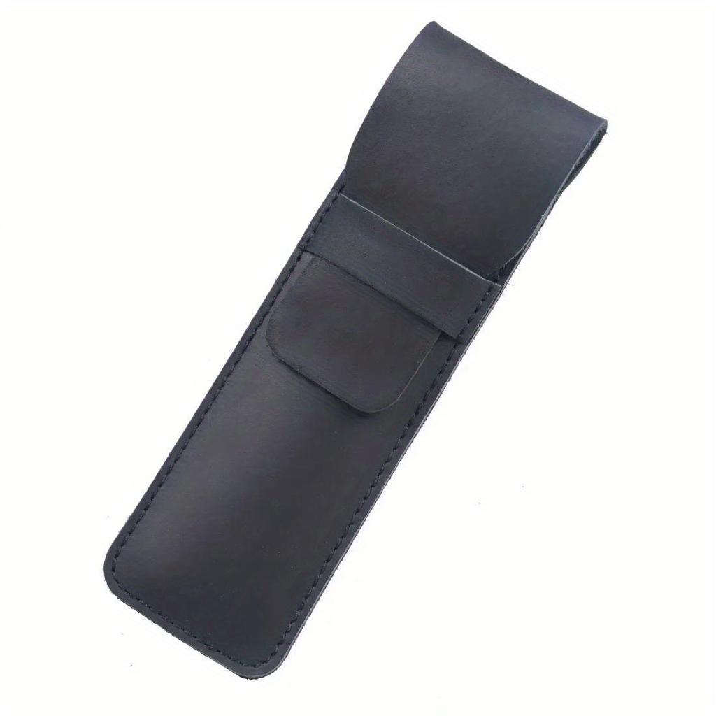 Handmade Genuine Leather Pencil Bag Cowhide Fountain Pen Case Holder Vintage Retro Style Accessories for Travel Journa