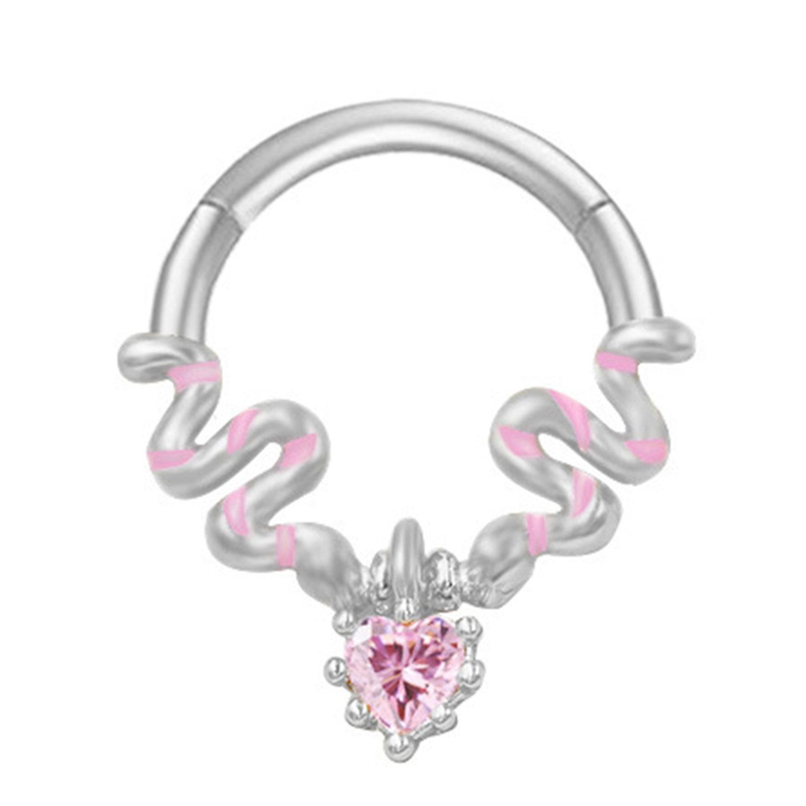 

Стильное хрустальное кольцо для носа из нержавеющей стали серебристого цвета, аксессуары для пирсинга тела для вечеринок 12102