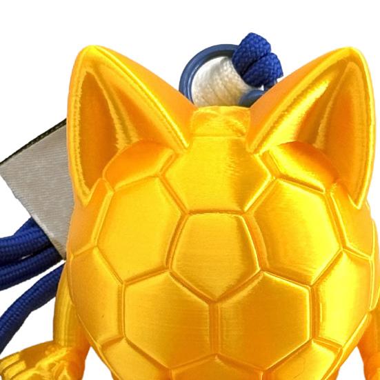 Soccer Ball Figurine with Articulated Legs And Ears 3D Printed Sports Ball Desk Toy with Lanyard Collectible Gift for Game Day Sports Fans