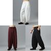 Men Cotton Lantern Pants With Drawstring Waist For Casual Autumn Wear