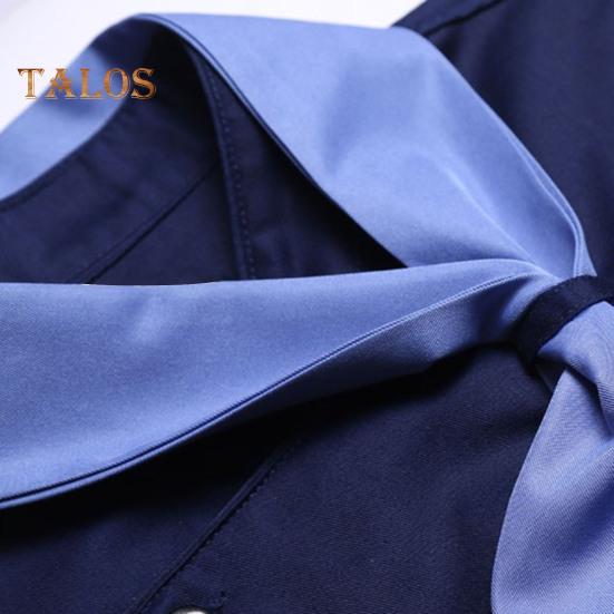 Kochuniform mit Schal und Krawatte, zweireihig, mit Knöpfen, Stehkragen, lange Ärmel, Damen und Herren, Kochhemd, Arbeitskleidung