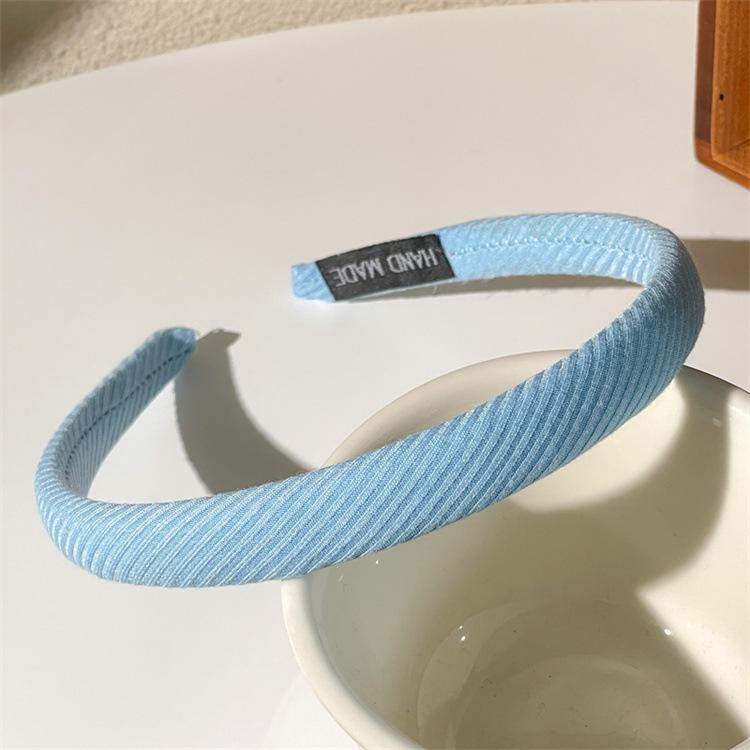 

Корейская однотонная повязка на голову из губки для женщин, простая модная темпераментная повязка на голову, головной убор для девочек, аксессуары для волос