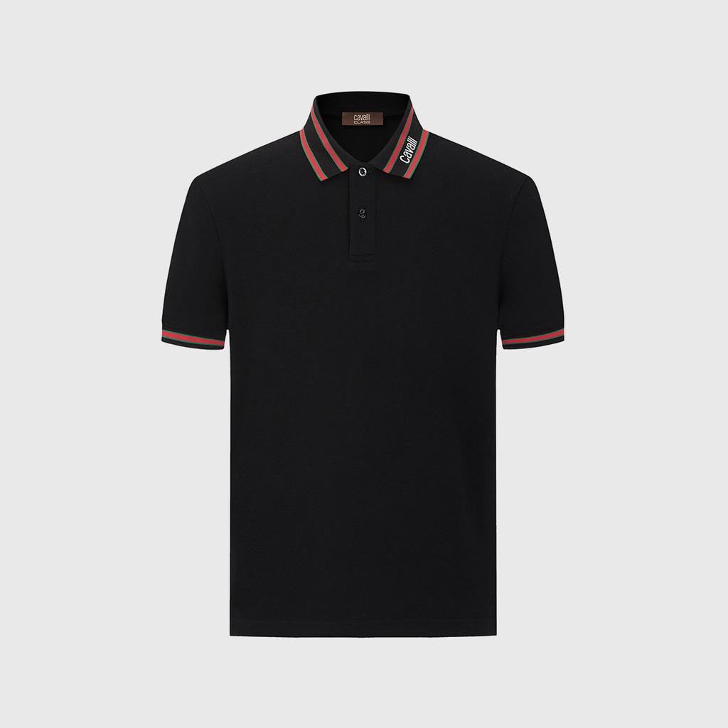 Classic Striped Men's Short-Sleeved Polo Shirt