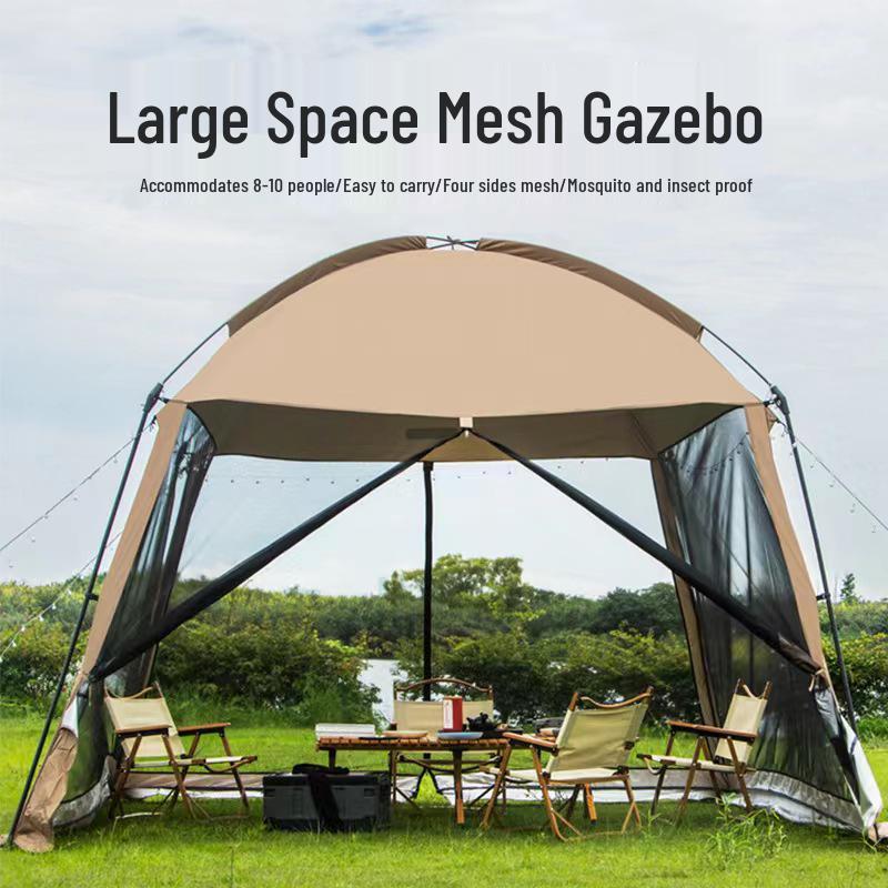 Four Seasons Outdoor Camping Sunshade Tent with Mesh Anti-Mosquito Protection and Rainproof Design