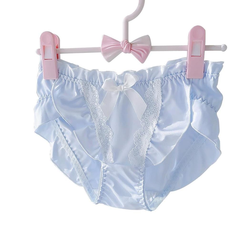 Cute High School Student Preppy Panties with Elegant Girly Underwear [EasyTalk] Bowknot, Lace, Style, Seamless, Skin-Friendly Panties, Fluffy,