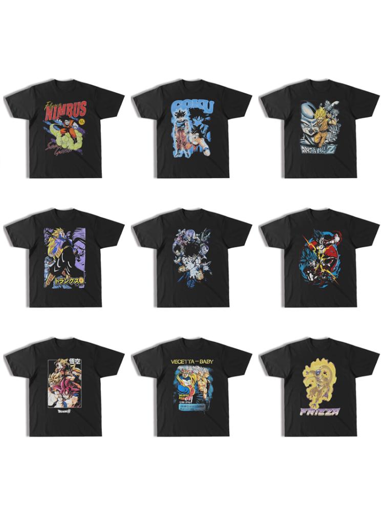 Dragon Ball Dragon Ball Collection Anime Peripheral Short Sleeve Casual Crew Neck Cotton Printed Loose T-Shirt
