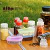 Travel Spice Containers Kit, 3 Pcs 2.7 oz Liquid Spice Bottles, 3 Pcs 3.3 oz Sauce Bottle, 4 Pcs 2.7 oz Spice Box with Small Spoon, Durable Storage