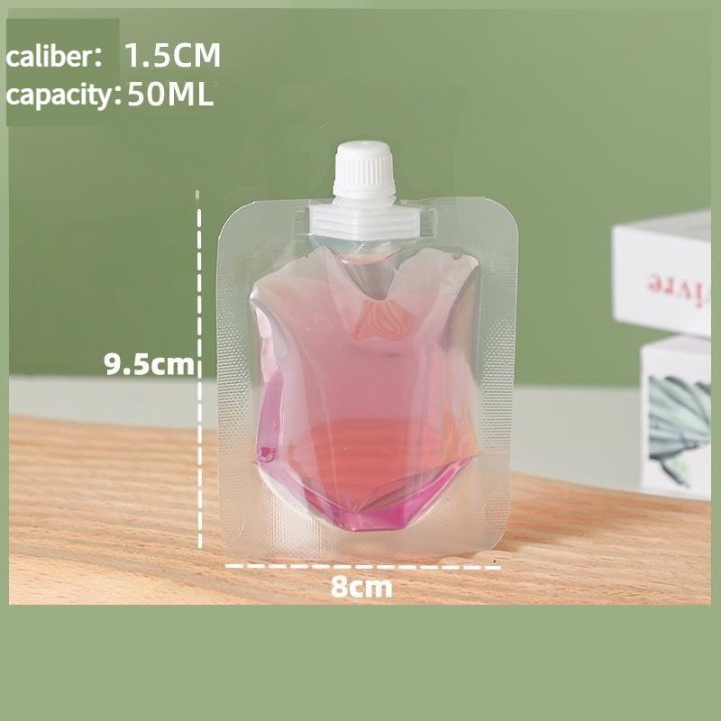 Transparent Self-supporting Suction Nozzle Bag Beverage Soybean Milk Coffee Pouch Disposable Explosion Proof and Leak Proof Sealing Packaging Bags