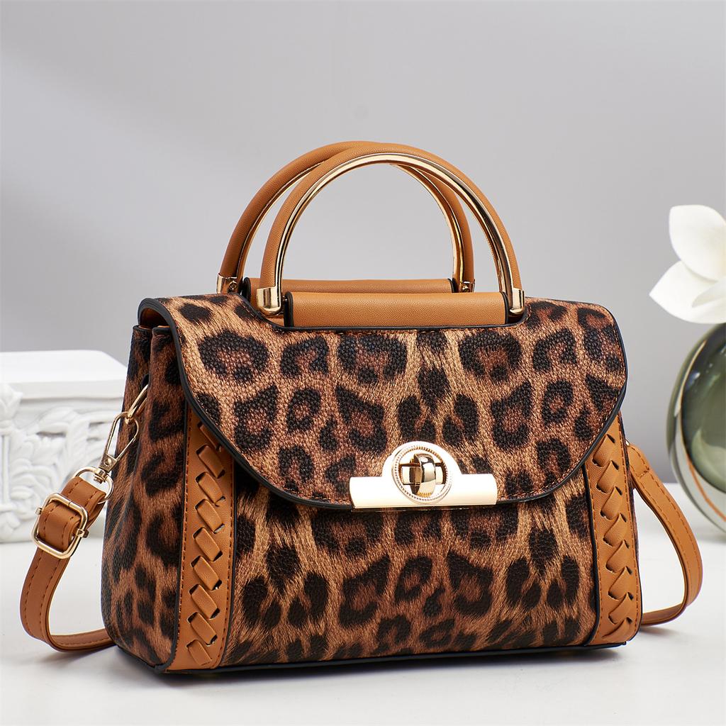 New Leopard Print Women's Crossbody Bag Fashion All-Match High-End Texture Small Square Bag