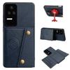 PU Leather Wallet Phone Case for Xiaomi POCO F4 Multiple Card Slots Dual Metal Button Closure Shockproof Full‑Body Protective Cover