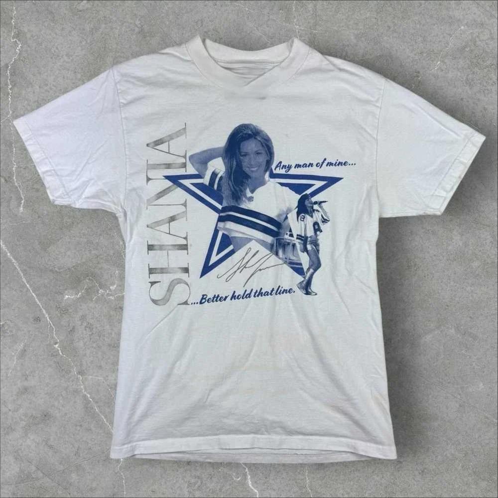 Other Vintage Shania Twain Dallas COWBOYS Tee White cotton shirt PA7771