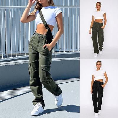 Women Y2K Casual Loose Pants Spring Streetwear Fashion Pants Women Summer Pockets Solid Cargo Pants Trousers Joggers