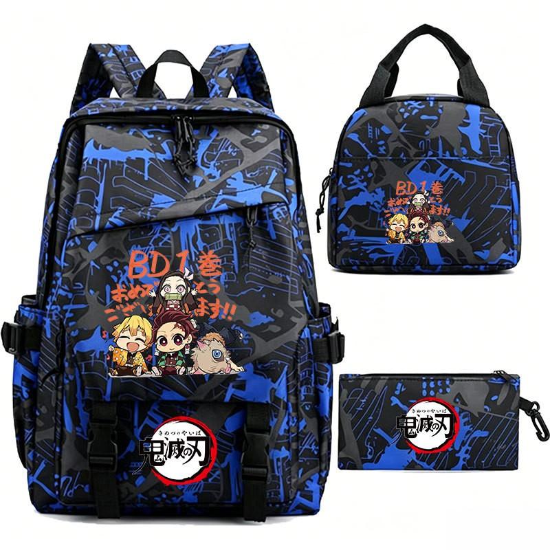 Anime-Inspired School Backpack Set Kids Teens