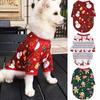 Adorable Christmas Pet T-shirt Coat For Dogs And Cats Featuring Festive Deer And Gingerbread Man