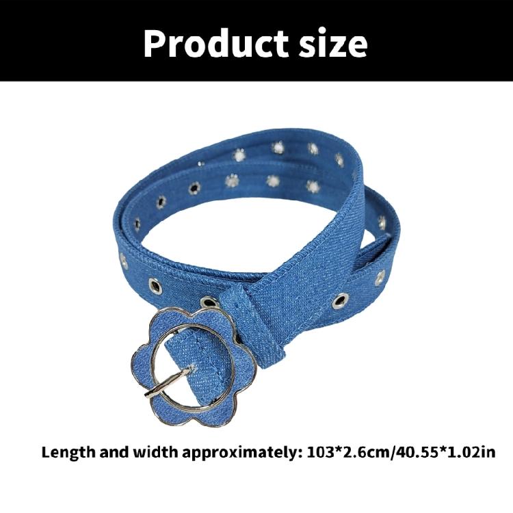 Flower Waist Chain Vintage Flower Denims Belt for Women Proms Stage and Club Party Casual Wear Elaborate Jewelry