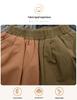 Kinder Baumwoll-Leinen Karottenhose: Frühling & Herbst Koreanischer Stil, Farbblockierte Freizeitkleidung für Kleinkinder & Kinder