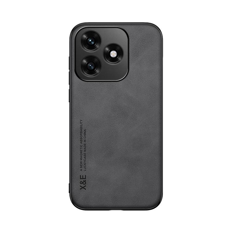 KEYSION Luxury Retro PU Leather Case for HONOR X5c Soft Silicone+PC Shockproof Phone Back Cover for Huawei Honor X5C