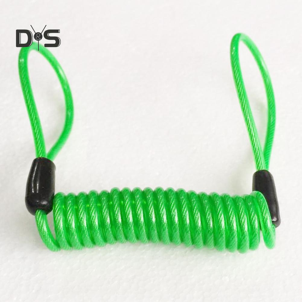 DYS Auto Shop 120cm Motorcycle Motorbike Security Disc Brake Lock Spring Reminder Cable Coil