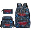 Stranger Things Schülerrucksack+Brotdose+Federmäppchen Dreiteiliges Set KTB