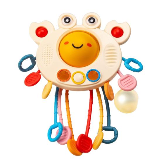 Baby Octopus Pull String Toy Toddlers Boys Girls Educational Learning Activity Fine Motors Grasping Skills Octopus Shape Fidget Sensory Toy