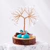 Multicolor Mini Crystal Trees Copper Wire Fortune Tree Figurine  Home/Office Decor