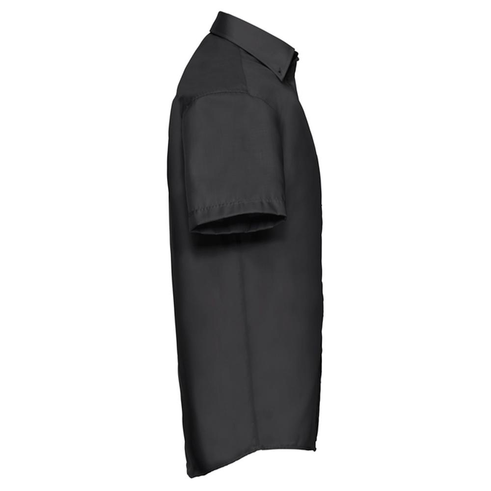 Russell Collection Herren Klassisches Ultimatives Bügelfreies Kurzarmhemd