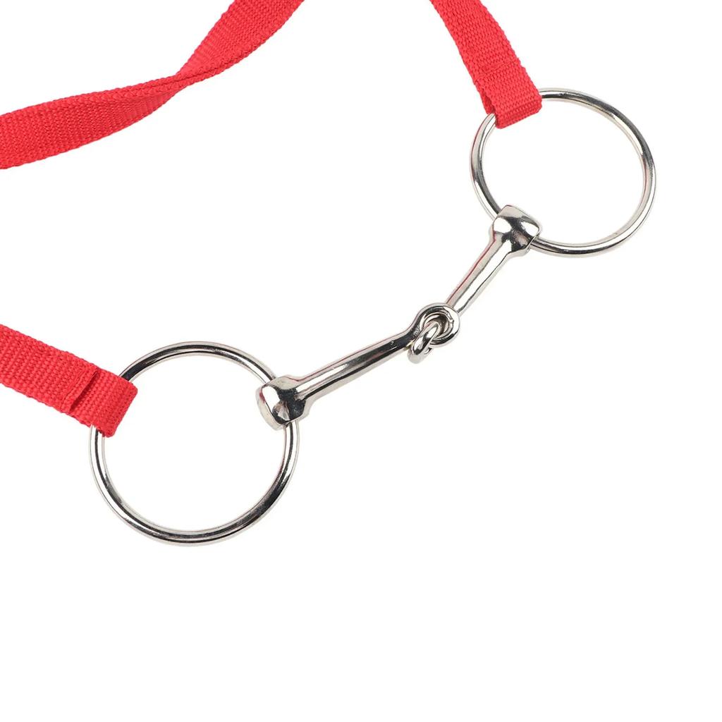 Adjustable Horse Bridle Rein Harness Headstalls With Soft Cushion Red