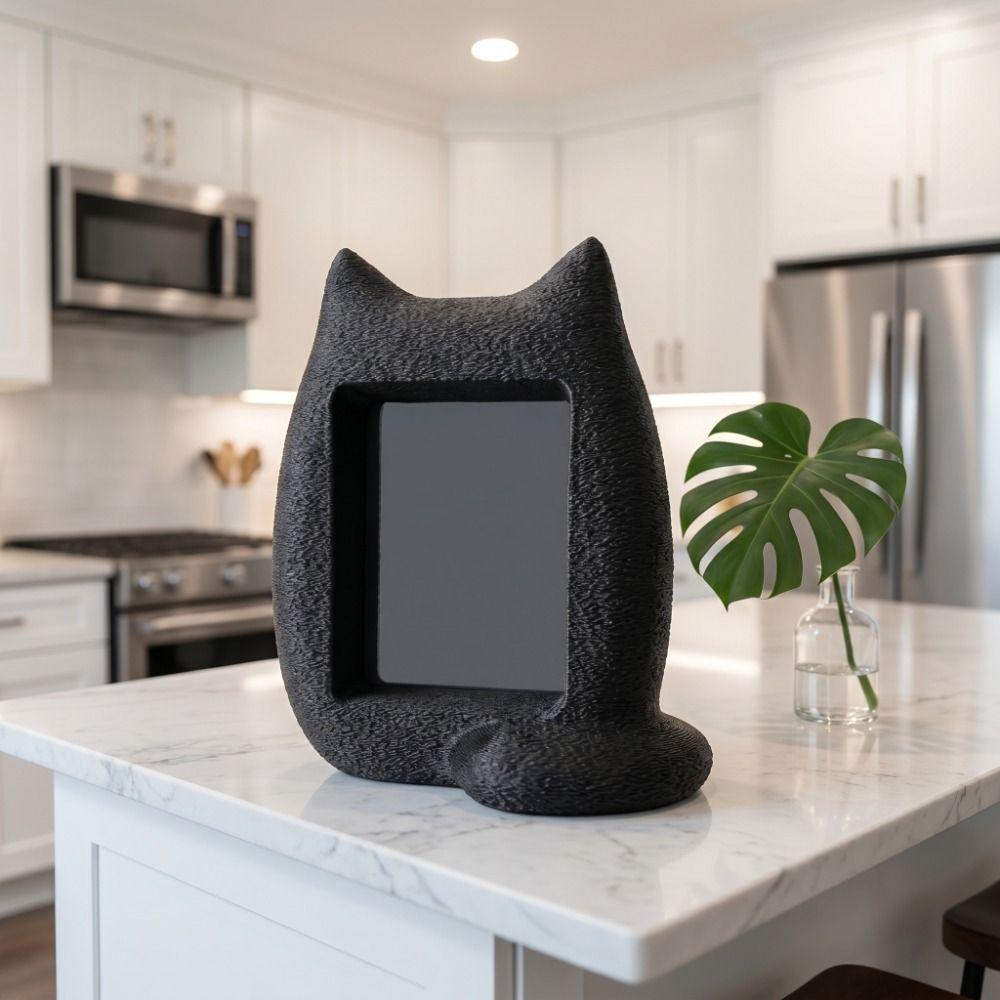 Heimdekoration Katze Fotorahmen 3D-gedruckt DIY Desktop-Ornament Album-Ornament Büro Schreibtisch