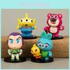 Charming Pink Bear Rabbit Alien Cartoon Figurines Pvc Anime Characters 8cm Set