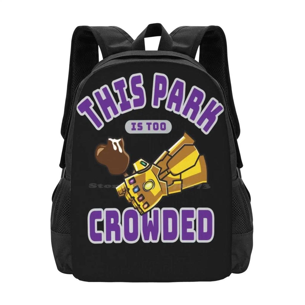 Too Crowded Hot Sale Backpack Fashion Bags Parks Ice Cream World Summertime Infinity Wars Glove