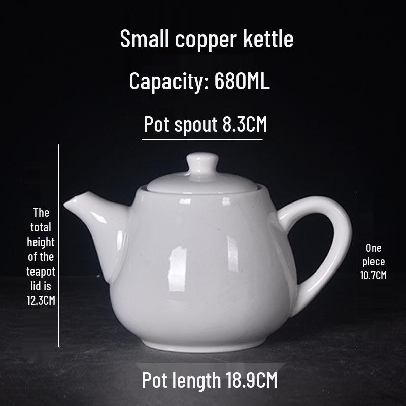 Large Ceramic White Teapot - Creative Persimmon Design for Home & Restaurant