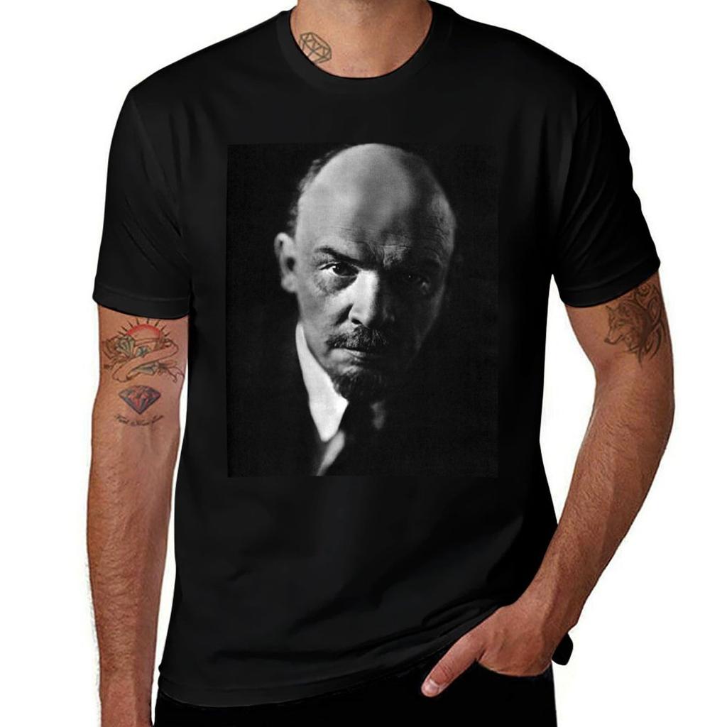 Lenin Photo Tshirt Basic Crew Neck Short Sleeve Top Tshirt