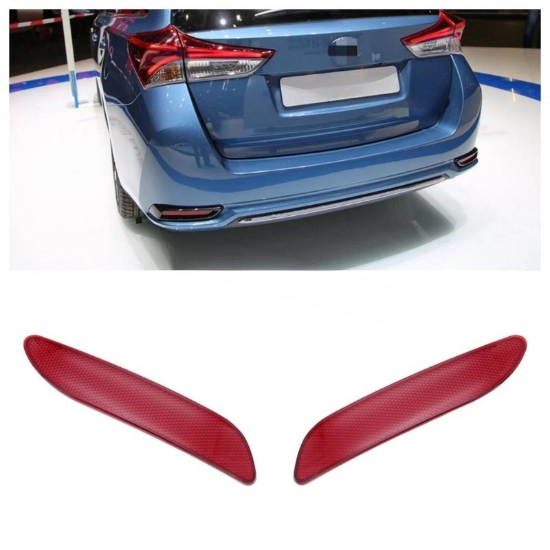 1Pair Car Rear Bumper Light SIide Reflector Red Lens For-Toyota For Auris 2015- 81910-02260 Exterior Car Accessories