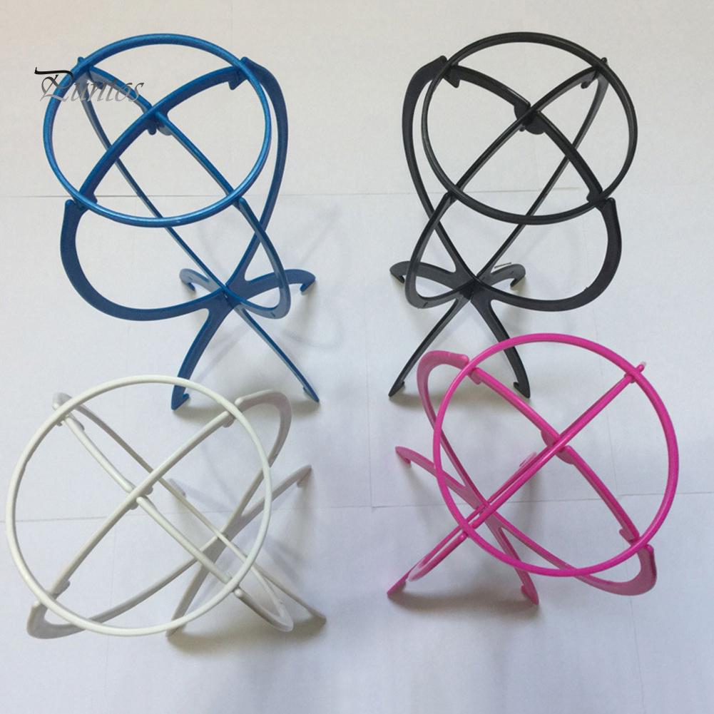 Puntos Portable Solid Color Wigs Display Stand Head Mannequin Hair Hat Hairpiece Holder