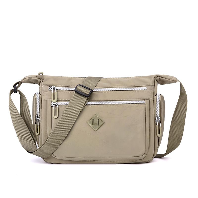 Multi-layer large-capacity shoulder bag women's outdoor leisure anti-splashing messenger bag simple bag
